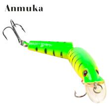 Anmuka 3D Eyes Lifelike Fishing Lure Treble Hooks 2 Jointed Sections Swimbait Hard Bait Isca Artificial Lures Fishing Tackle 2024 - buy cheap