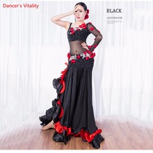 Novo Design de Alta Qualidade Belly Dance High-grade de seda Malha + Set/Traje/Roupas Barriga/Barriga dança Dança Saia Dividida 2024 - compre barato