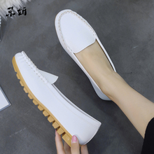 Comfortable Women Flats Breathable Non-slip Slip On Shoes For Grandmother Soft Ladies Shoes Woman Black Loafer White Shoes 6899 2024 - buy cheap