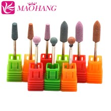 MAOHANG 9PCS/LOT Ceramic stone Nail Drill Bit Nail File 3/32"Cutter for Electric Drill Manicure Machine Accessory Nail Art Tool 2024 - buy cheap