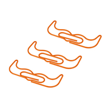 orange Colored Moustache Cartoon Paper Clip design yellow Clip Bookmark Shool Stationary Office Clip Paperclips Metal paperclip 2024 - buy cheap