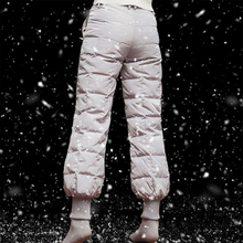 Pantalones cálidos de cintura alta para mujer, pantalones con relleno de plumas gruesas, color gris y negro, invierno, 1006-138 2024 - compra barato