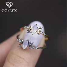 Anillos de ópalo CC para mujer, joyería de Moda Para Boda nupcial, piedra de huevo Simple con forma de ojo de abeja, anillo de Circonia cúbica, envío directo CC2149 2024 - compra barato