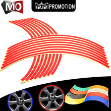 Universal 16 Strips Reflective Stickers Colorful Reflective Rim Strip for Motorcycle 17inch/18inch Wheel 2024 - buy cheap