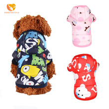 Cartoon Dog Clothes Pet Cotton Coat Small Teddy Warm Autumn Winter Animal  Costume Apparel Pink Blue XS,S,M,L,XL DOGGYZSTYLE 2024 - buy cheap