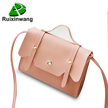 Women's Mini Shoulder Bag Pink Envelope Mobile Phone Messenger Bags Ladies  Crossbody Bags For 2018 New Small Square Package 2024 - buy cheap