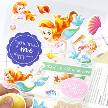 Mermaid Decorative Stationery Stickers Scrapbooking DIY Diary Album Stick Label 2024 - buy cheap