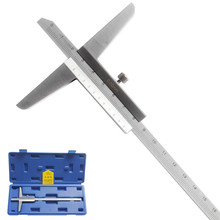 Depth Vernier Caliper 8" 0-200mm/0.02 Metric Gauge Micrometer Carbon Steel Measuring Tools 2024 - buy cheap