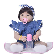 23 Inch bebes reborn boneca full Body Silicone Reborn Baby Dolls For kids Playmates Realistic 57 cm Princess Dolls  gifts 2024 - buy cheap