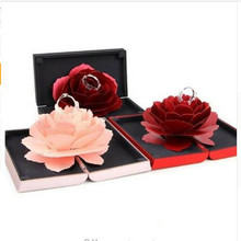 Складная коробка с кольцом в виде цветов, вращающаяся коробка с розой для кольца на день рождения, свадьбу, ювелирных изделий, W3, 2019 2024 - купить недорого