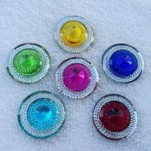 4pcs 30mm Double color Round Resin Rhinestone Crystal Stone flatback For DIY Crafts-Z28A 2024 - buy cheap