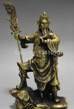 Xd 00292 estátua de buda guerreiro guan gong guan yu líder de cobre em bronze folclónico chinês 2024 - compre barato