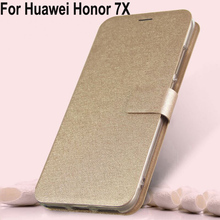 Luxury Leather Phone Case For Huawei Honor 7X case coque Mobile Phone Honor7x Flip Wallet Cover 5.2'' For Honor 7 X Phone Bags 2024 - buy cheap
