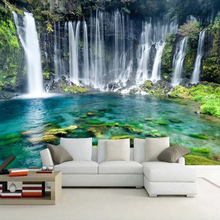 Custom 3D Photo Wallpaper Nature Landscape Beautiful Waterfall Large Murals Living Room Sofa Bedroom Background Wall Mural Pared 2024 - buy cheap