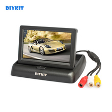 DIYKIT 4.3 inch Foldable TFT LCD Backup Car Reverse Rear View Car Monitor for Car Camera DVD VCR 2024 - buy cheap