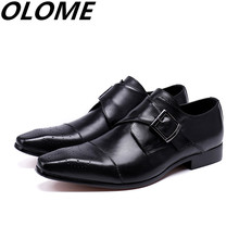 Zapatos británicos oxford para hombre, calzado masculino de vestir, de piel de cocodrilo, con hebilla, color negro y marrón, de talla grande 2024 - compra barato