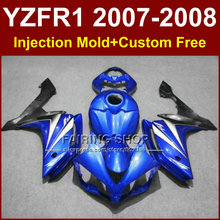 Carenados de inyección azul para motocicleta YAMAHA, piezas de carrocería R1, para YZFR1 2007 2008, YZF R1 YZF1000 YZF 1000 07 08 2024 - compra barato