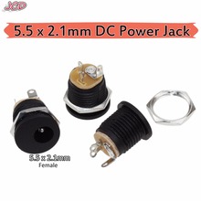 JCD 5.5-2.1 / 5.5 x 2.1mm DC Power Socket/ DC Connector Panel Mounting 2.1mm x 5.5mm Female Socket Panel Mount Jack DC Adapter 2024 - buy cheap
