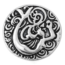 10pcs/lot New 18mm Snap Button Jewelry Beauty Mermaid Metal Snap Buttons Bracelet Fit DIY Snap Jewelry 2024 - buy cheap