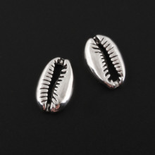 15Pcs  Silver Color Cowrie Shells Charms Summer Sea Pendant Making Handcraft Necklaces Wholesales 19x12mm A2539 2024 - buy cheap