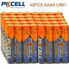 40 шт. PKCELL 1,5 В батарея AAAA LR61 AM6 щелочные батареи E96 сухих и первичных батарей для стилуса, пульта дистанционного управления и т. Д. 2024 - купить недорого