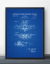 Amphibian Airplane Patent Blueprint Wall Art Paint Wall Decor Canvas Prints Canvas Art Poster Oil Paintings No Frame 2024 - buy cheap