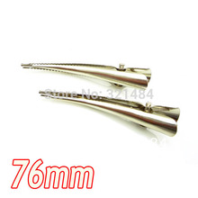 200pcs 76mm Dull Silver Plated Metal Hair Jewelry Beak nose Alligator Clips DIY Findings Accessories 2024 - buy cheap