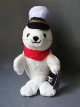 about 30cm scarf seal plush toy white seal with hat soft doll toy Christmas gift b1884 2024 - buy cheap