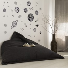 Adesivo de parede planetas cósmicas, adesivo estilo europeu para sala de estar, arte e decalques em pvc 2024 - compre barato