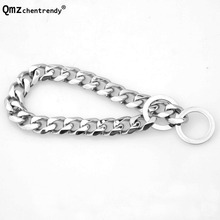 17mm 12~34 inch Pet Dog Tone Curb Cuban Chain Neck Link Stainless Steel Collar Safety Control For Small Middle Big Dog Necklace 2024 - buy cheap