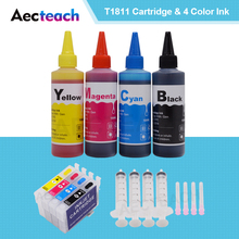 Aecteach-cartucho de tinta recargable T1811 para impresora Epson, Expression Home XP, XP30, XP102, XP202, XP205, XP302 +, recarga de tinta 2024 - compra barato
