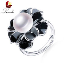 Женское кольцо из серебра S925 пробы, модное кольцо из натурального пресноводного жемчуга для вечеринок 10-11 мм 2024 - купить недорого
