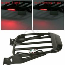 Black Two-up Detachables Luggage Rack For Harley Heritage Softail Classic FLSTC Sportster XL 2004-2018 Dyna 2006-2017 2024 - buy cheap