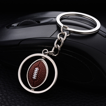 Creative Casual Rotation Football Metal Keychains Alloy Keyring Fashion Trinket Novelty Charm Car Key Holder Souvenir Gifts J053 2024 - buy cheap