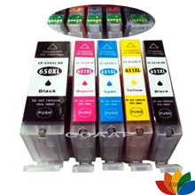 Cartucho de tinta Compatible con 5x CLI 651 XL PGI 650 para impresora Canon Pixma IP7260 MX926 MG5460 2024 - compra barato