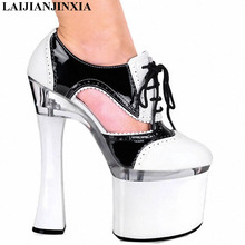 LAIJIANJINXIA New Sexy 18 cm Night Club Festa de Dança Modernos sapatos de Dança Sapatos de Salto Alto Plataforma Mulheres Bombas Sapatos de Dança 2024 - compre barato