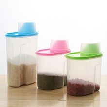 1PC Cereal Storage Box Plastic Kitchen Food Cereal Container Small or Large Grain Storage Case Bean Bin Rice Storage Box 2024 - buy cheap