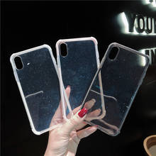 Glitter Powder Phone Case For iPhone 7 8 6 6S Plus Transparent Soft Shockproof Shining Back Cover for iPhone X XR XS Max cover 2024 - buy cheap