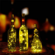 В форме винной бутылки на солнечной батарее из пробкового дерева в форме гирлянды светодиодные светильник 10 светодиодный Ночной Фея светильник лампа цветная маленькая лента в волшебным светильник для вечерние украшения 2024 - купить недорого