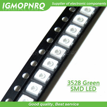 100pcs Green 3528 1210 SMD LED diodes light IGMOPNRQ 2024 - buy cheap