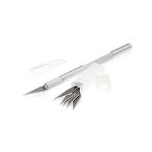 Metal Scalpel Knife Non-slip Cutter Engraving Craft Knives + 6pcs Blades Mobile Phone Laptop PCB DIY Repair Hand Tools 12pcs/box 2024 - buy cheap