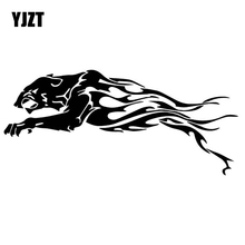 YJZT 18.3CM*8.3CM Fashion Tiger Flame Decoration Vinyl Decal Body Of Car Accessories Car Sticker Black/Silver C4-1040 2024 - buy cheap