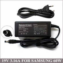 19V 3.16A 60W Laptop Charger AC Adapter For Notebook Samsung X60 X65 R50 Adp-60zh A AD-6019 AD6519 R540 R580 300E 2024 - buy cheap