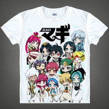 Camisa japonesa de magi: o labirinto do anime mágico, camiseta de algodão aladdin saúde morgiana, fantasia de cosplay 2024 - compre barato
