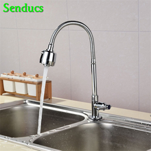 Senducs Cold Kitchen Mixer Tap Universal Kitchen Sink Mixer Tap of Quality Brass Single Cold Water Tap Chrome Kitchen Faucet 2024 - buy cheap