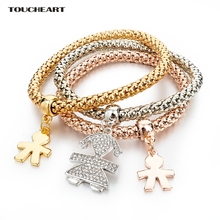 TOUCHEART-pulsera de cristal de marca famosa para mujer, brazalete de oro multicapa de color, joyería, Pulseras femeninas de Navidad, Sbr150186 2024 - compra barato