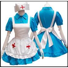 Nurse Cosplay Costume Cute Lolita Maid Dress Costumes Suit for Girls Woman Waitress Maid Party Stage Fancy Dress 2024 - buy cheap