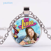 2017 Hot Sale Soy Luna Glass Pendant Necklace Soy Luna Vintage Silver/Bronze/Black color chain Necklace Gift For Children 2024 - buy cheap