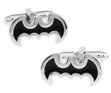 Men Gift Batmen Cufflinks Wholesale&retail Black Color Copper Material Novelty Superheroes Design 2024 - buy cheap