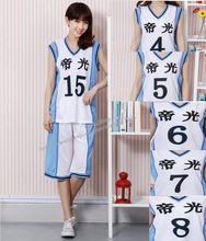 Cute Unicorn Anime Kuroko no Basuke Basket Jersey cosplay costume Teiko School No.4 5 6 7 8 15 Suit mens uniforms boys clothes 2024 - buy cheap